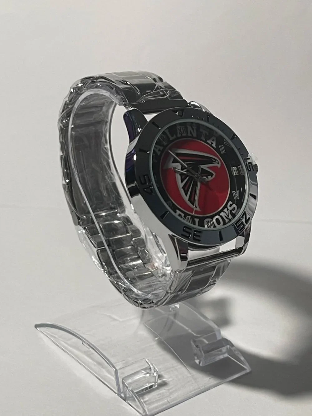Atlanta Falcons NFL Team Logo Men's Stainless-Steel Silver Watch NEW